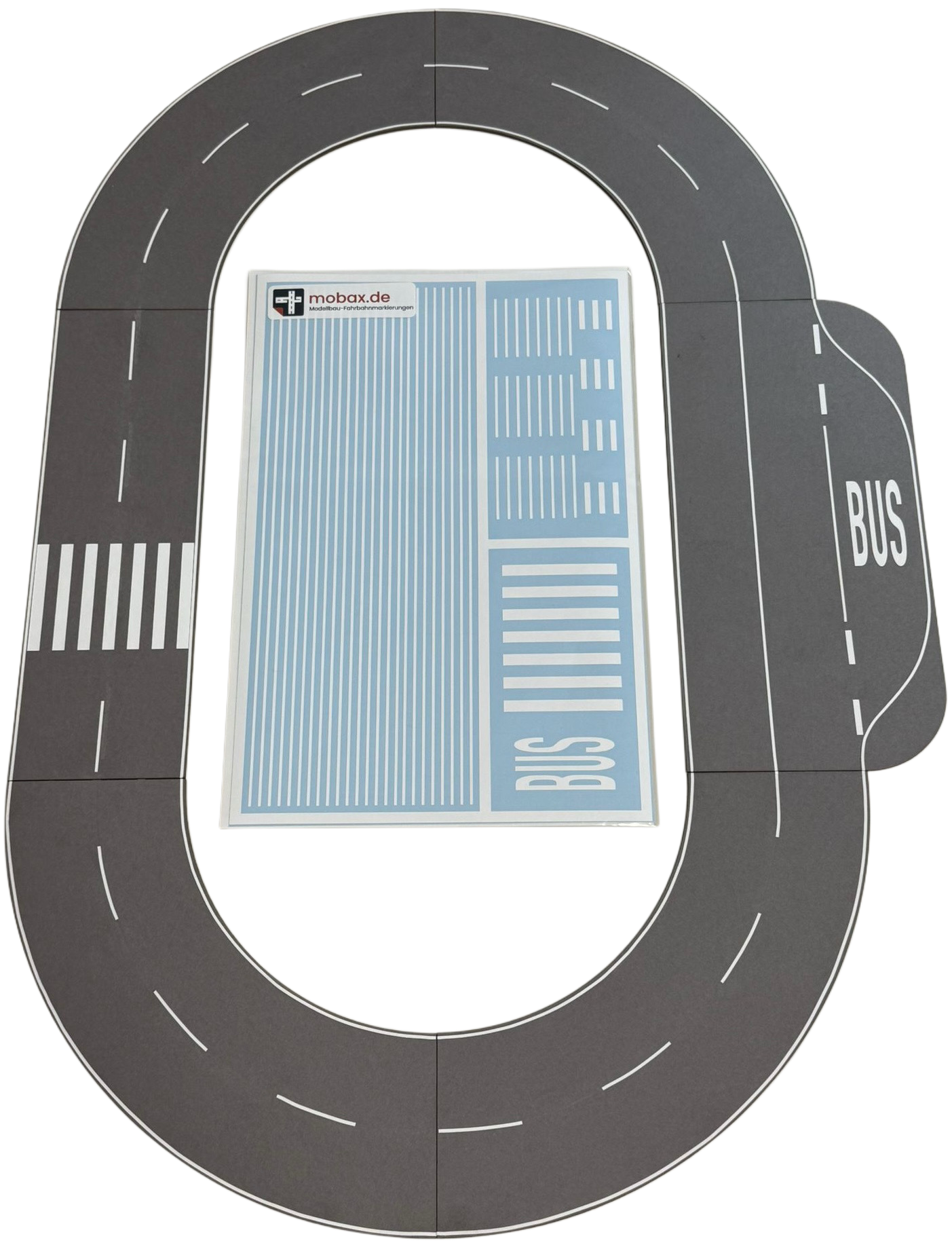 BiMo Straßensystem Starter-Set mit Fahrbahnmarkierungen