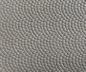 Paving stone half-round - textured roller H0