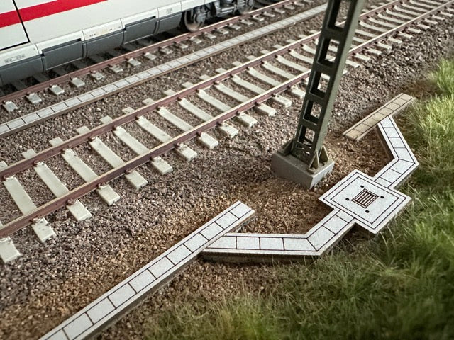 Cable shafts 1:87 for track bed Era VI